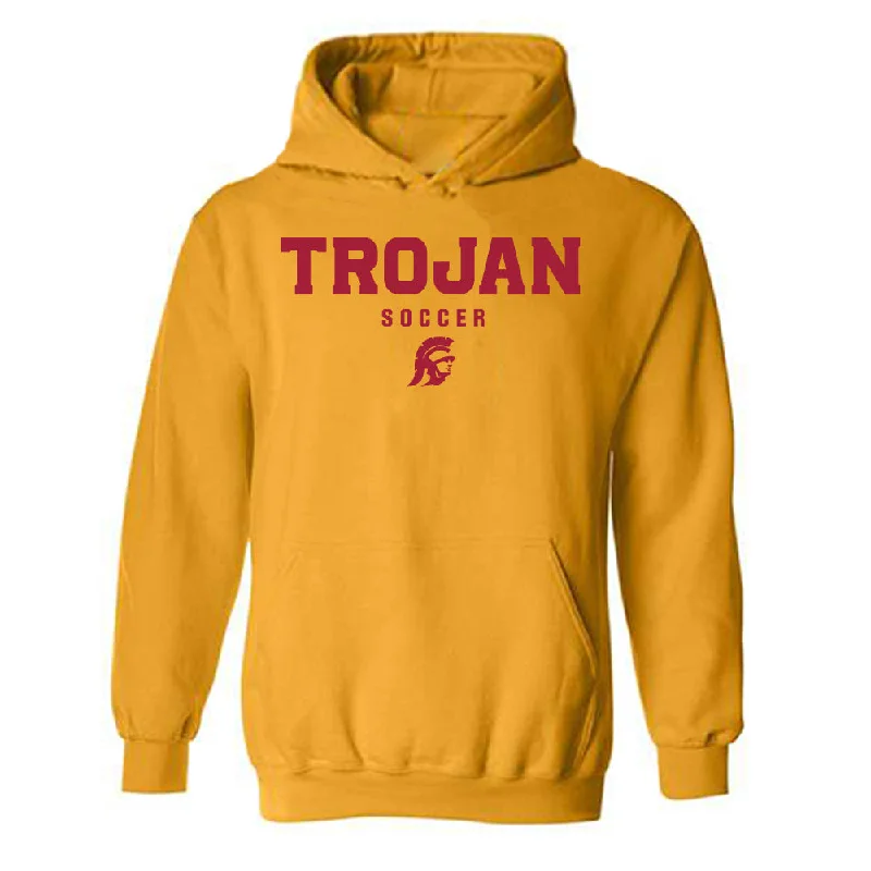 USC - NCAA Women's Soccer : Lana Gibbs - Hooded Sweatshirt Hoodie with Button Placket Classic Preppy