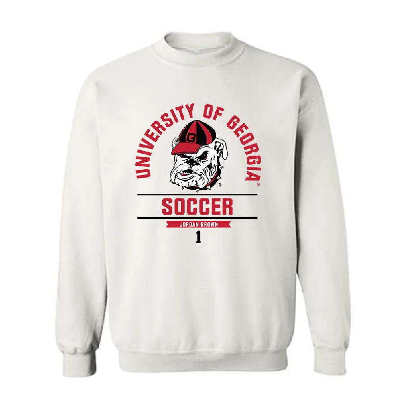 Georgia - NCAA Women's Soccer : Jordan Brown - Classic Fashion Shersey Crewneck Sweatshirt Hoodie with Monochrome Minimalist Simple