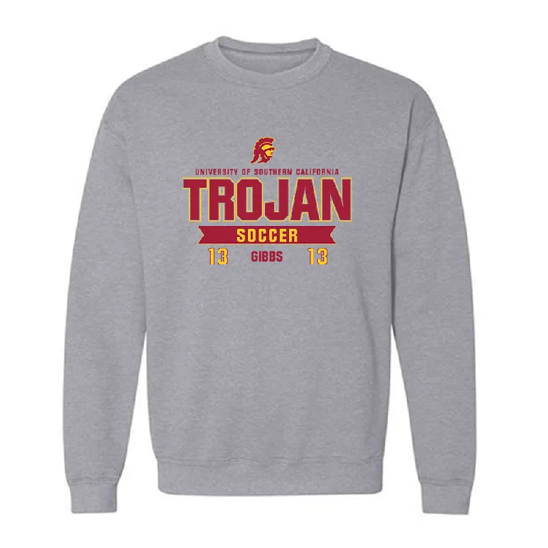 USC - NCAA Women's Soccer : Lana Gibbs - Classic Fashion Shersey Crewneck Sweatshirt Hoodie with Snap Buttons Easy Quick