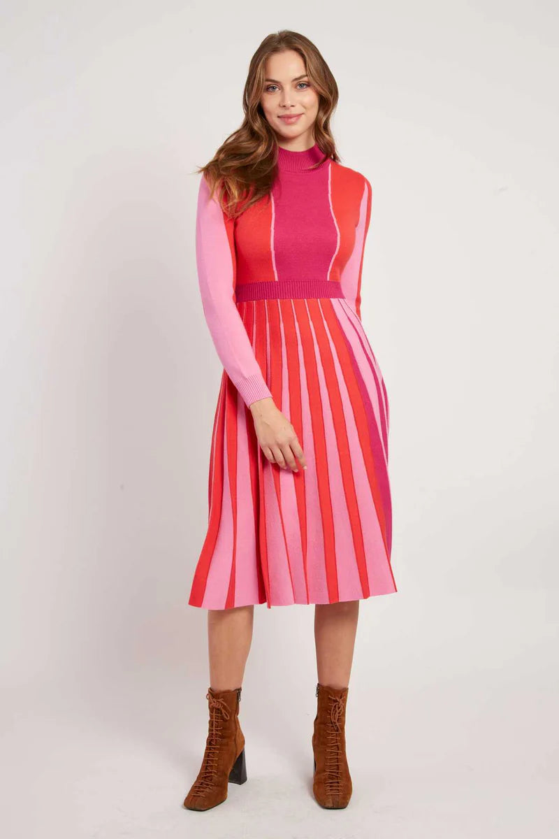 RENE DERHY PINK DRESS Bodycon Club Sequined