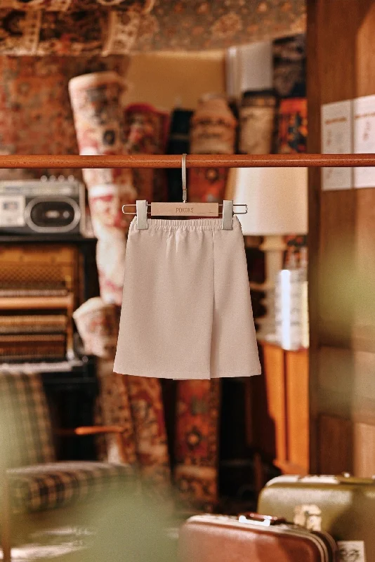 The Akar Kita Babies Folded Skirt - Fog Cream summer skirt style