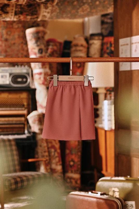 The Akar Kita Babies Folded Skirt - Mauve Taupe chiffon skirt airy