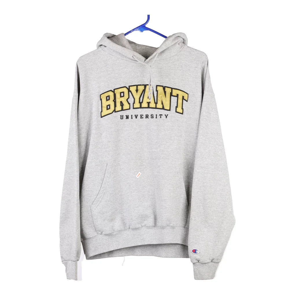 Bryant University Champion College Hoodie - Large Grey Cotton Blend Hoodie with Mesh Breathable Sporty Bryant University Champion College Hoodie - Large Grey Cotton Blend Hoodie with Mesh Breathable Sporty