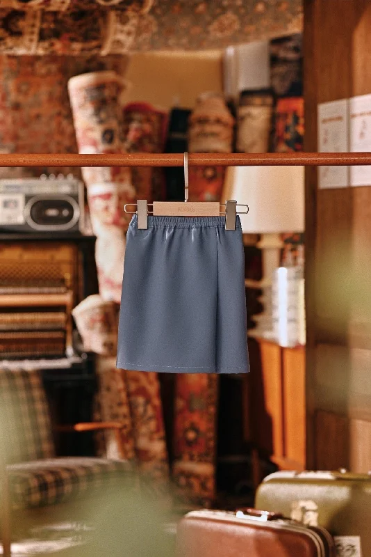 The Akar Kita Babies Folded Skirt - Coronet Blue corduroy skirt cozy