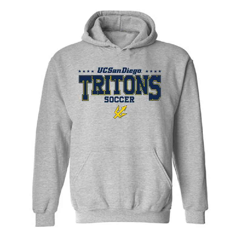 UCSD - NCAA Women's Soccer : Ellie Trevino - Classic Fashion Shersey Hooded Sweatshirt Hoodie with Zipper Placket Modern Functional