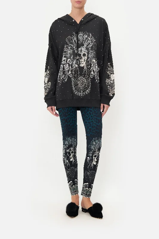 BOYFRIEND HOODIE WITH SIDE POCKET ANIMAL ANARCHY Hoodie with Drawcord Adjustable Secure