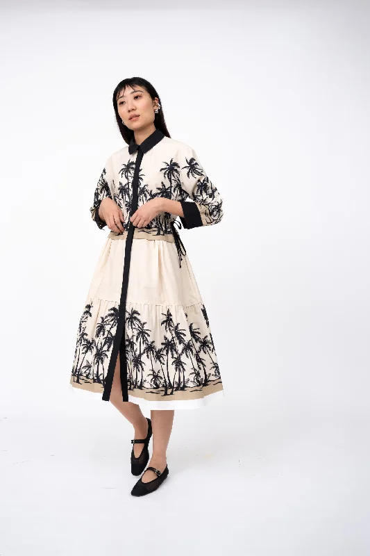 Dawn Print Draw String Dress Tunics Short Trendy