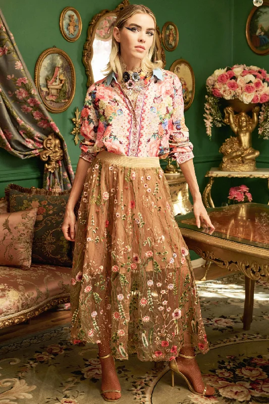 Crafted Field Skirt belted skirt waist