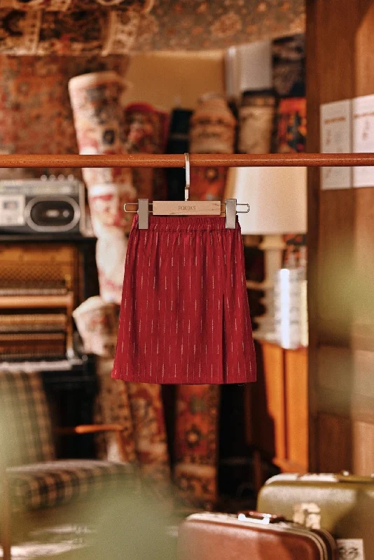 The Akar Kita Babies Folded Skirt - Ruby Harvest velvet skirt plush