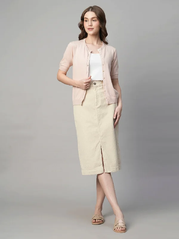 Women's Corduroy Natural 100% Cotton Regular Fit Skirt corduroy skirt durable