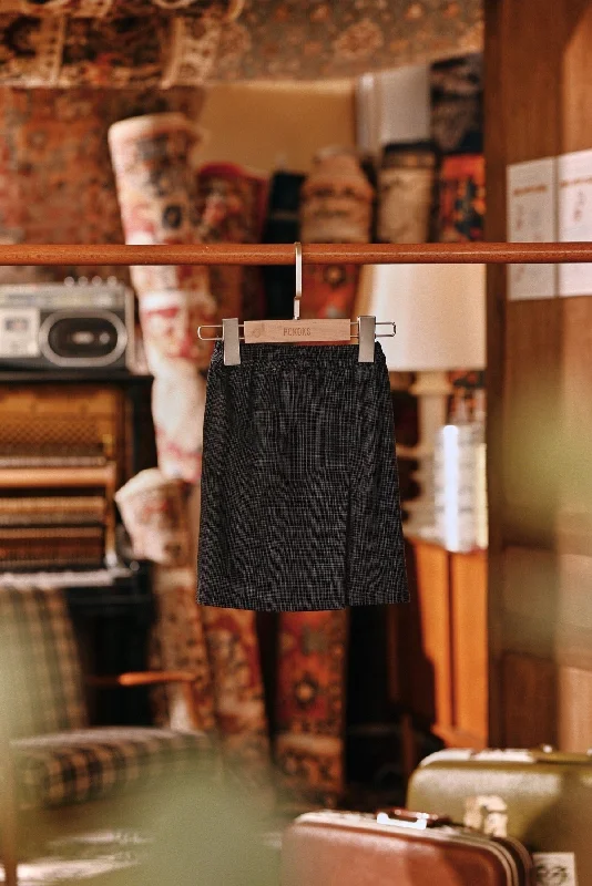 The Akar Kita Babies Folded Skirt - Nature Black velvet skirt sumptuous
