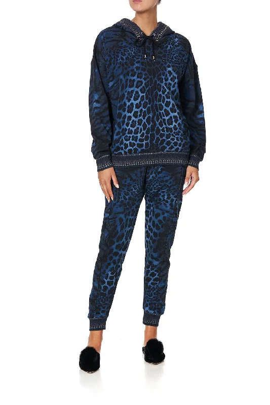 HOODIE WITH SIDE POCKETS THE CATS MEOW Hoodie with Typography Text Message