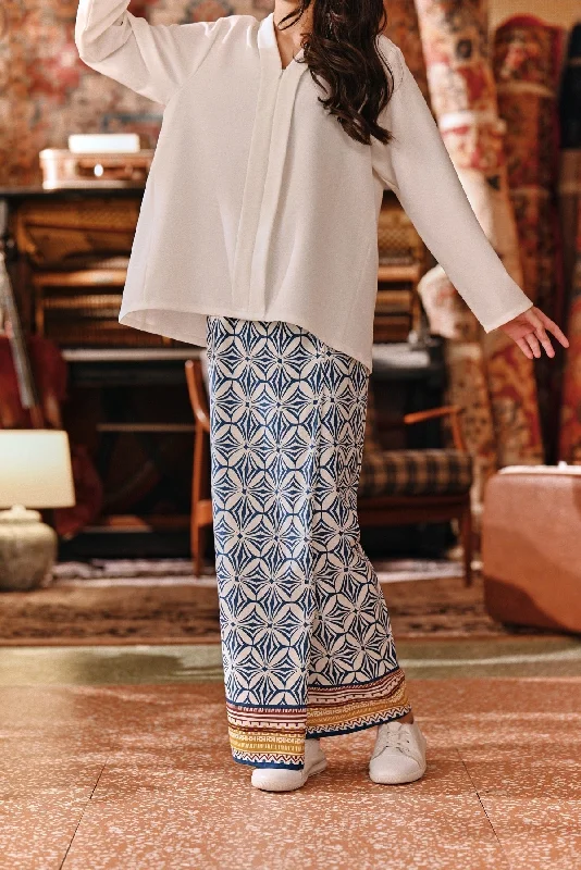 The Akar Kita Folded Skirt - Damar linen skirt light