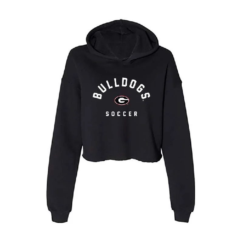Georgia - NCAA Women's Soccer : Jordan Brown - Women's Crop Fleece Hoodie Hoodie with Sequins Glamorous Eye-catching
