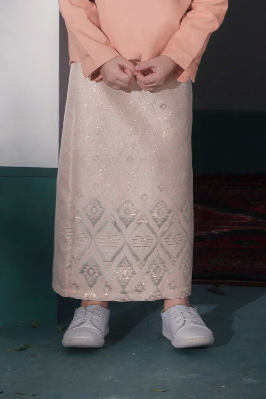 The Bayang Jacquard Skirt - Petal Nude cashmere skirt soft