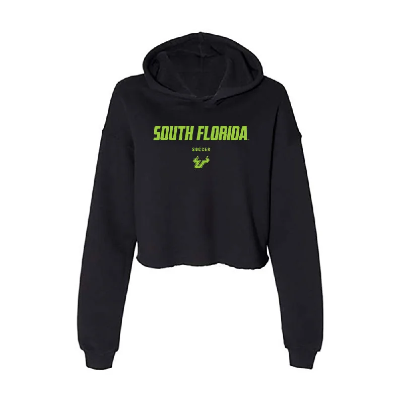 USF - NCAA Women's Soccer : Gentiana Fetaj - Women's Crop Fleece Hoodie Hoodie with Crew Neck Simple Timeless