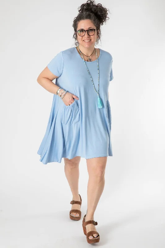 Althea Short Sleeve Pocket Dress Tunics Sophisticated sleek