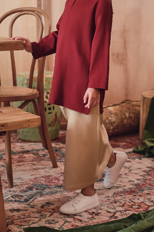 The Legend Overlay Skirt - Khaki leather skirt durable