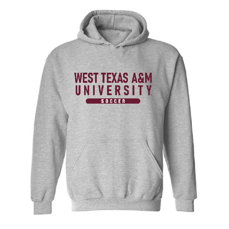 WTAMU - NCAA Women's Soccer : Adjeley Kpobi - Hooded Sweatshirt Hoodie with Hem Raw Edge Edgy Unfinished