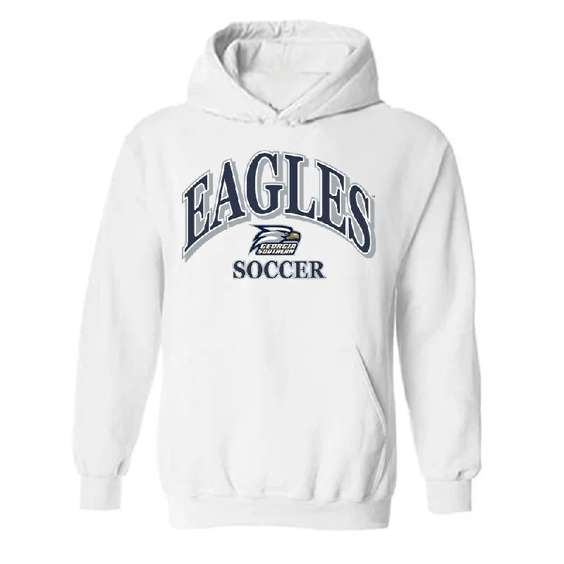 Georgia Southern - NCAA Women's Soccer : Lauren Connelly - Classic Shersey Hooded Sweatshirt Hoodie with Ribbed Cuffs Snug Fit Comfort