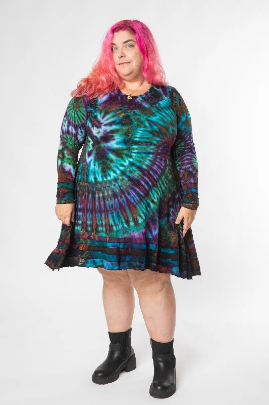 Althea Begonia Tie Dye Dress Tunics Prom sequined