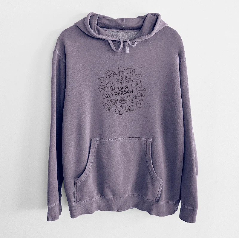 Dog Person - Unisex Pigment Dyed Hoodie Hoodie with Set-In Sleeves Structured Classic