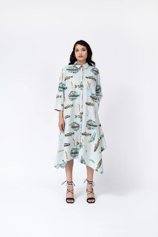 Scale Fish Print New Hanker Dress Tunics Floral girly