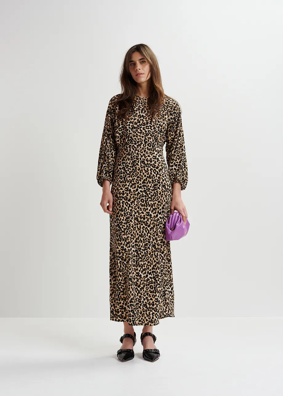 ESSENTIEL Leopard Print Dress Tunics Fashionable trendy