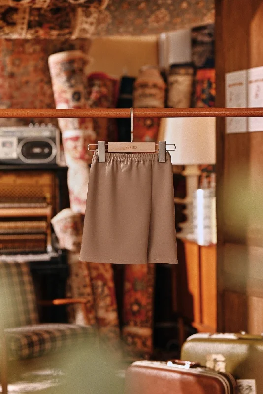 The Akar Kita Babies Folded Skirt - Silver Mink velvet skirt plush