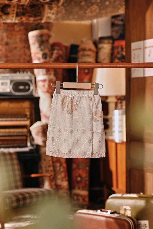 The Akar Kita Babies Jacquard Skirt - Crystal Glow wool skirt warm
