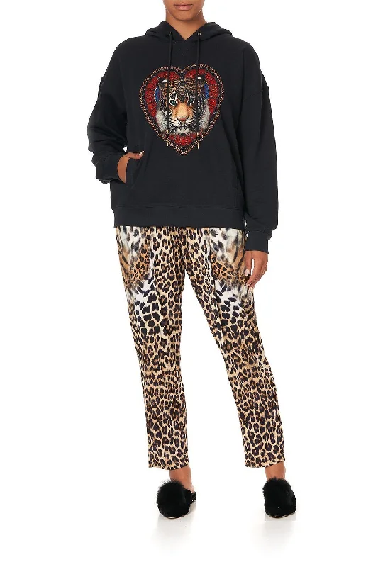 HOODIE WITH SIDE POCKETS MIDNIGHT MADNESS Hoodie with Patch Decorative Personalized