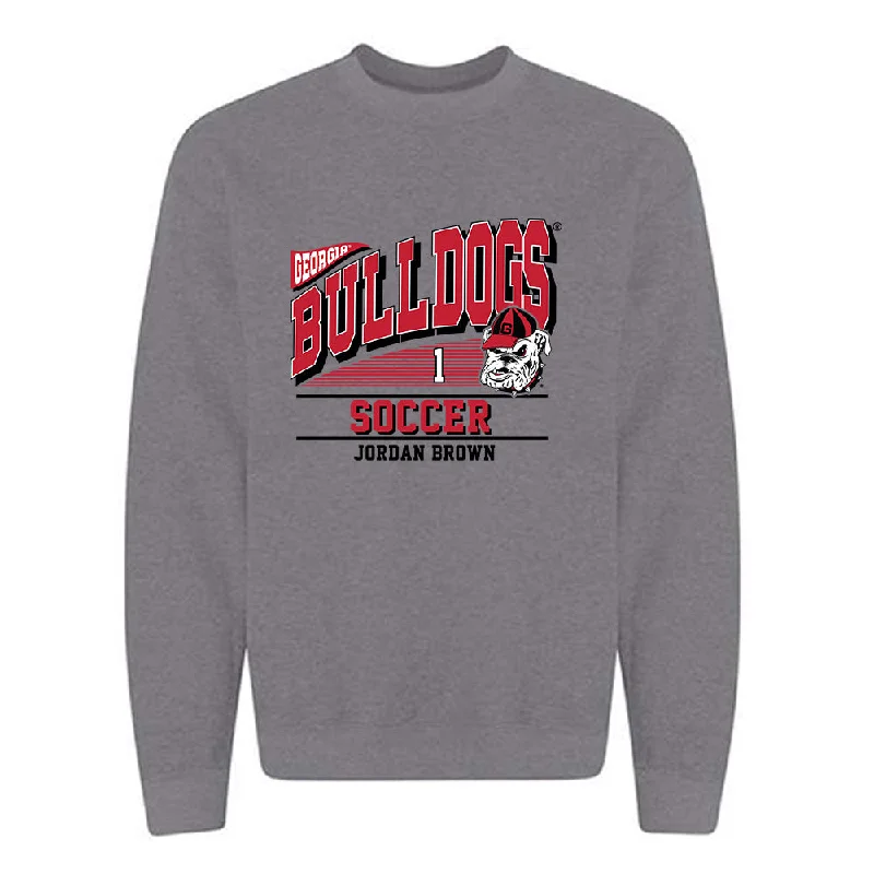 Georgia - NCAA Women's Soccer : Jordan Brown - Classic Fashion Shersey Crewneck Sweatshirt Hoodie with Metallic Shiny Futuristic