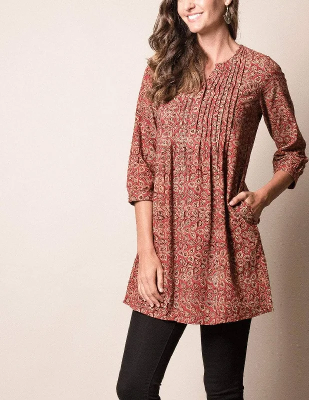 Fair Trade Nadia Tunic Dress - Sienna Tunics Long Elegant