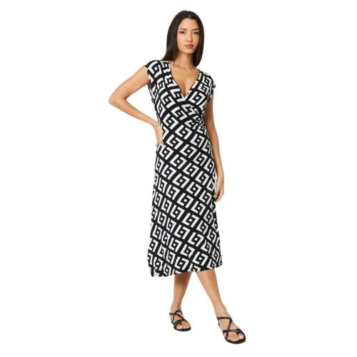 Principles Womens/Ladies Geometric Jersey Twisted Midi Dress empire Waist empire