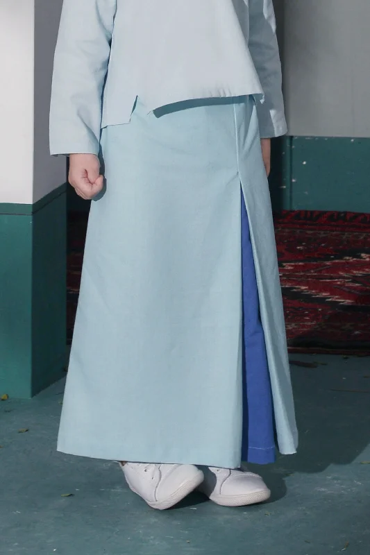 The Bayang Inverted Triangle Skirt - Light Blue chiffon skirt airy