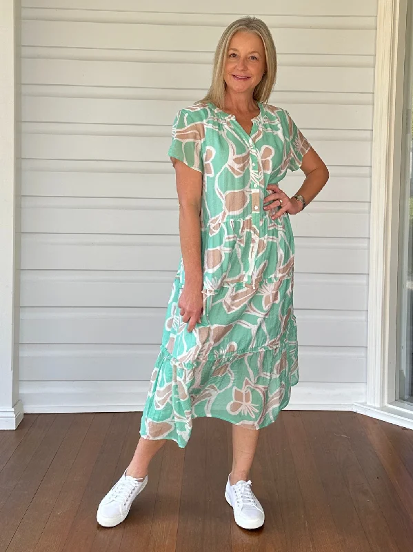 Noosa Beach Dress-Mint Tunic Top Casual