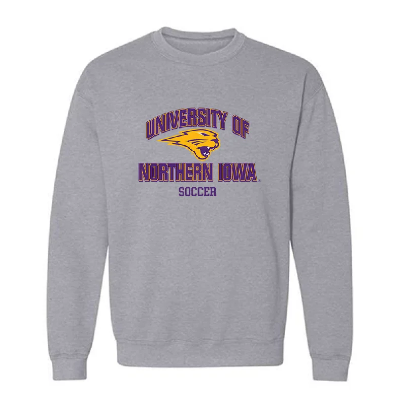 Northern Iowa - NCAA Women's Soccer : Kylie Knief - Classic Shersey Crewneck Sweatshirt Hoodie with Front Slit Layering Stylish
