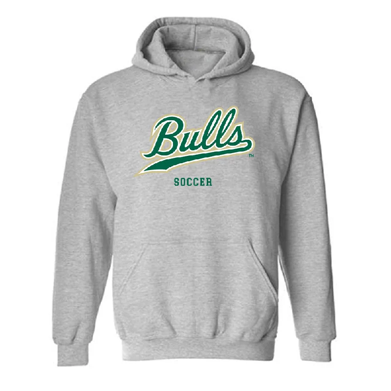 USF - NCAA Women's Soccer : Gentiana Fetaj - Classic Fashion Shersey Hooded Sweatshirt Hoodie with Side Slits Relaxed Casual