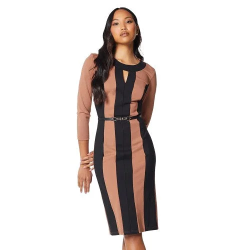 Principles Womens/Ladies Contrast Detail Ponte Shift Dress Halter Neckline Beach