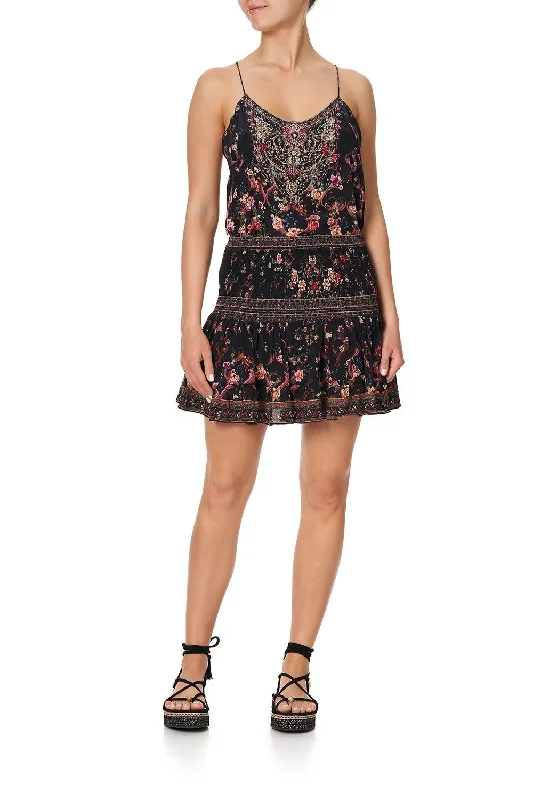 SHORT SHIRRED SKIRT A GIRL LIKE YOU mini skirt trendy
