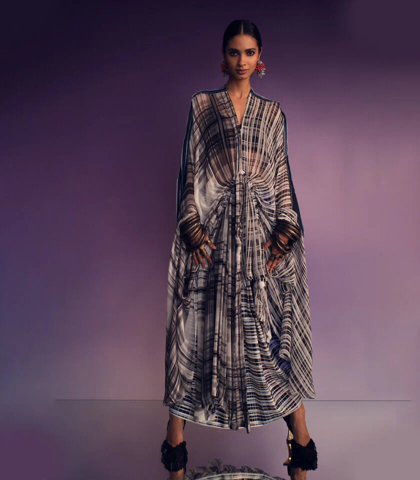 Chiffon Wrap With Slip Dress Tunics Trendy modern