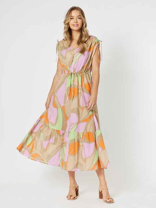Grazia Mio Dress - Stone Casual Short Summer