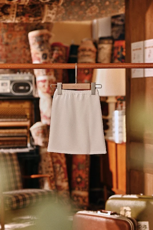 The Akar Kita Babies Folded Skirt - Off White breathable skirt fabric