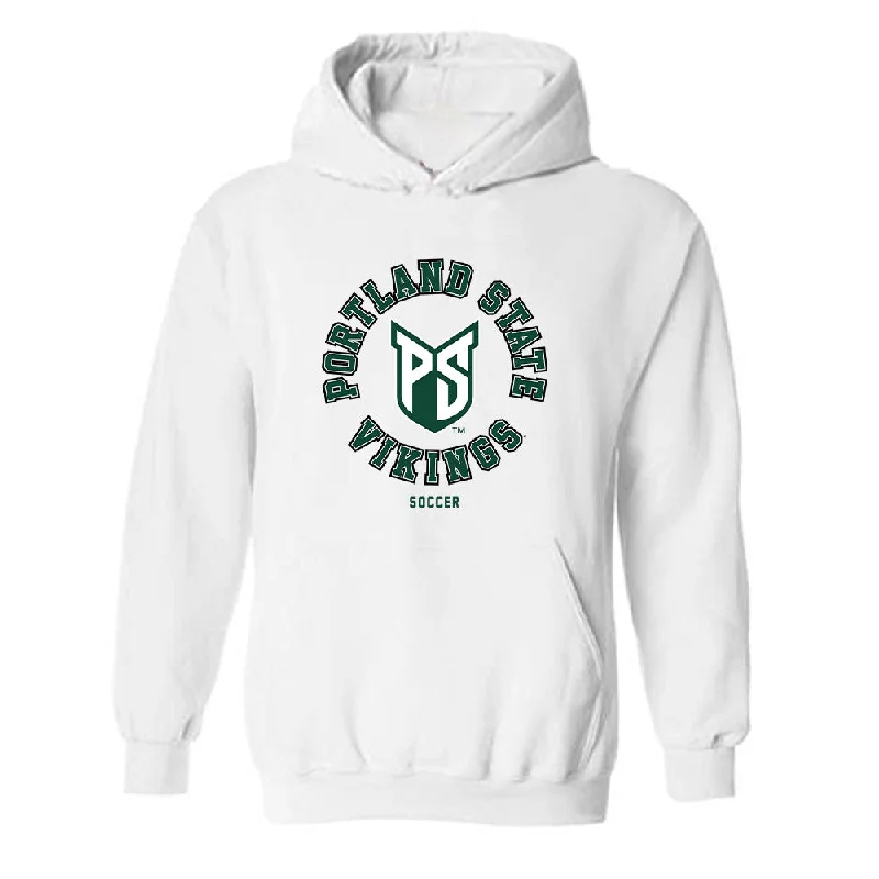 Portland State - NCAA Women's Soccer : McKenna Eggleston - Classic Shersey Hooded Sweatshirt Hoodie with Cuffed Sleeves Snug Secure