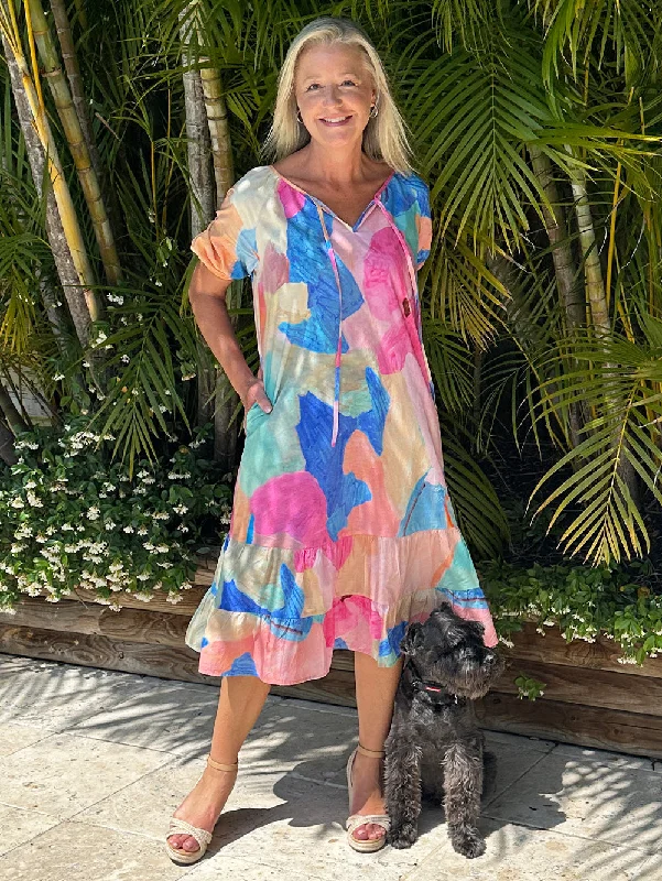 Esperance Abstract Floral Dress - Multi Tunics Stylish modern