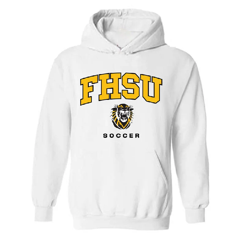 FHSU - NCAA Women's Soccer : Taylor Hill - Classic Shersey Hooded Sweatshirt Hoodie with Hem Drawcord Adjustable Customizable