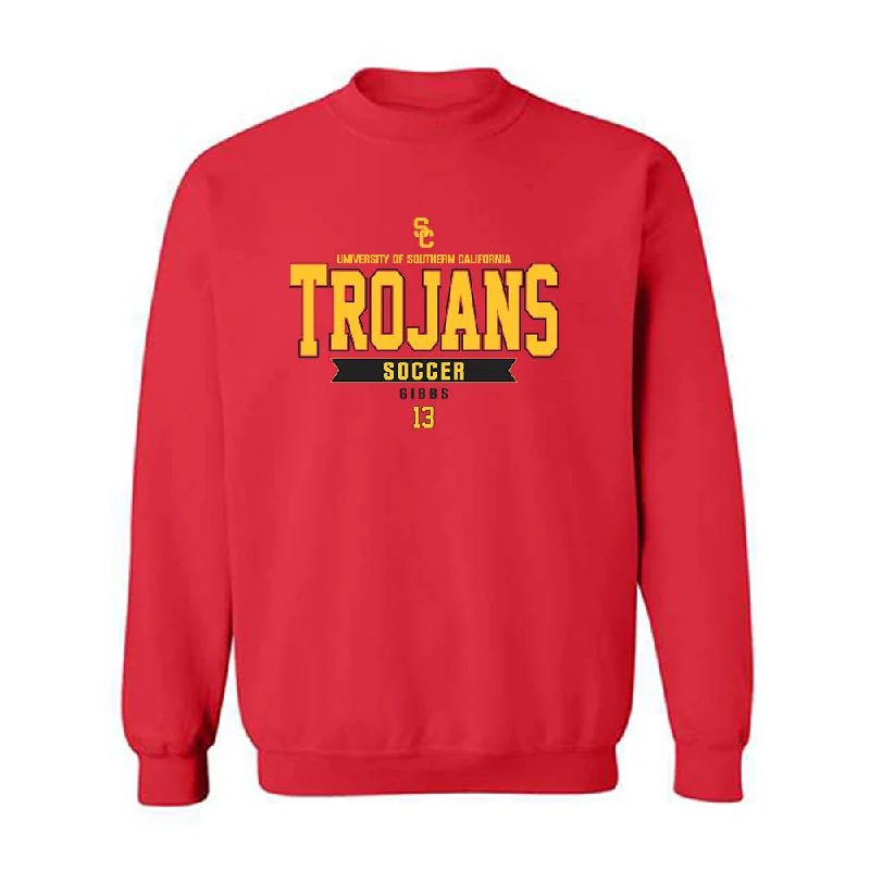 USC - NCAA Women's Soccer : Lana Gibbs - Classic Fashion Shersey Crewneck Sweatshirt Hoodie with Ribbed Neckline Snug Warm