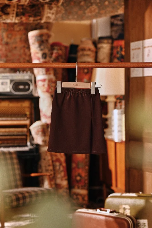 The Akar Kita Babies Folded Skirt - Dark Burgundy lace skirt intricate