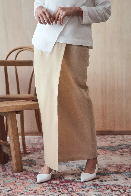 The Legend Women Overlay Skirt - Khaki cashmere skirt soft