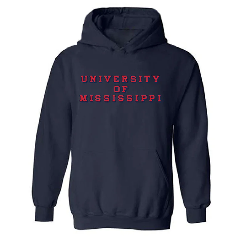 Ole Miss - NCAA Women's Soccer : Sofia Barrie - Hooded Sweatshirt Hoodie with Contrast Stitching Detailed Premium Ole Miss - NCAA Women's Soccer : Sofia Barrie - Hooded Sweatshirt Hoodie with Contrast Stitching Detailed Premium